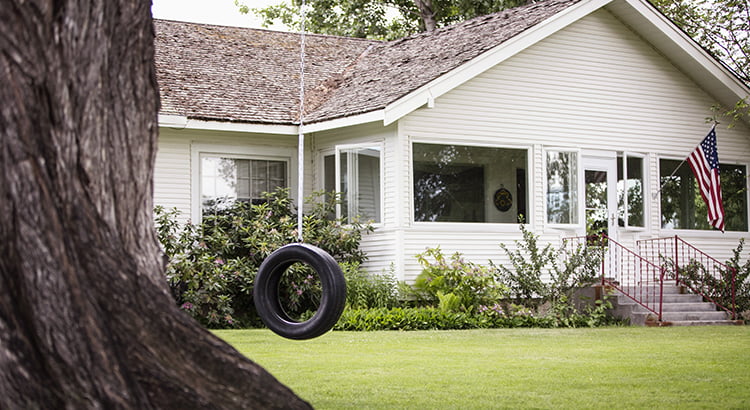 Las Vegas Home Prices - Tire swing in front of a home