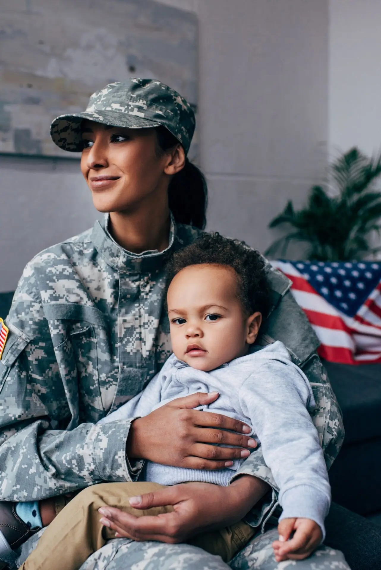 Real estate services for military Las Vegas - military mom and child