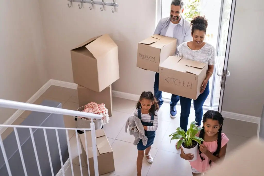 Southwest Las Vegas homes for sale - family moving in new home